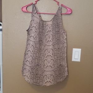 See through animal print tunic tank top sleeveless